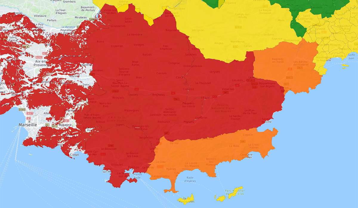 La moitié des massifs du Var fermés ce jeudi 21 juillet