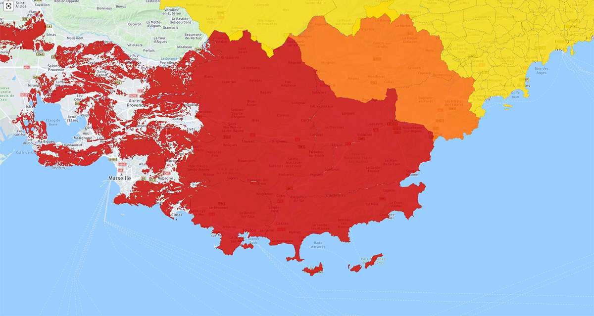 Sept massifs fermés ce mardi 26 juillet dans le Var, dont le Parc National de Port-Cros