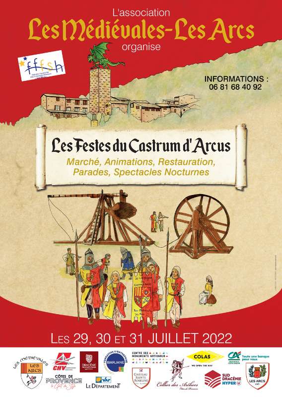 Les Arcs-sur-Argens : retour des Médiévales des Arcs du 29 au 31 juillet 2022