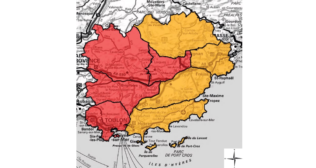 Le Haut-Var, le Centre-Var, la Sainte-Baume et les Monts Toulonnais fermés samedi 6 août