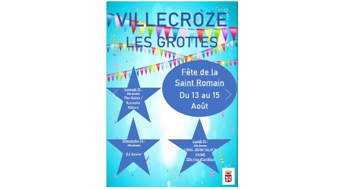 Villecroze fête la Saint-Romain du 13 au 16 août !