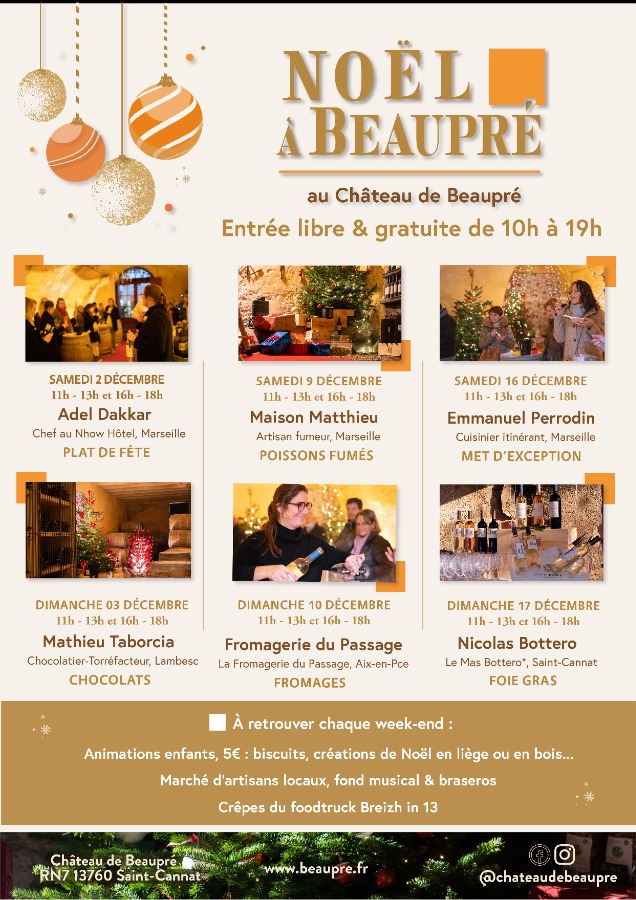 Noël à Beaupré - 3 week-ends accords Mets de Fêtes & Vins