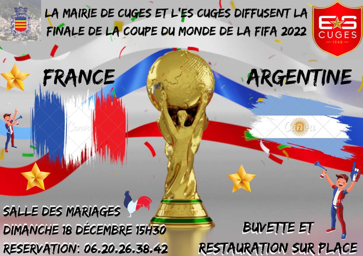 Coupe du Monde 2022 : La finale diffusÃ©e en mairie Ã  Cuges les Pins