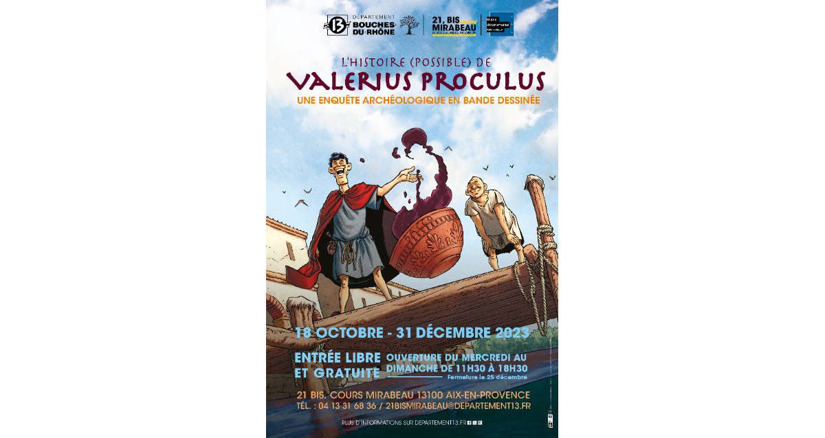 Exposition l'histoire (possible) de Valerius Proculus - Une enquÃªte archÃ©ologique en Bandes DessinÃ©e.
