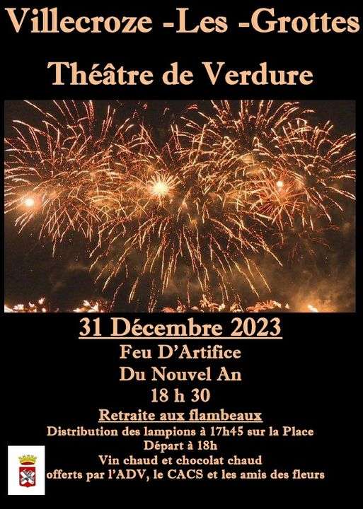 Feu d'artifice du nouvel an à Villecroze