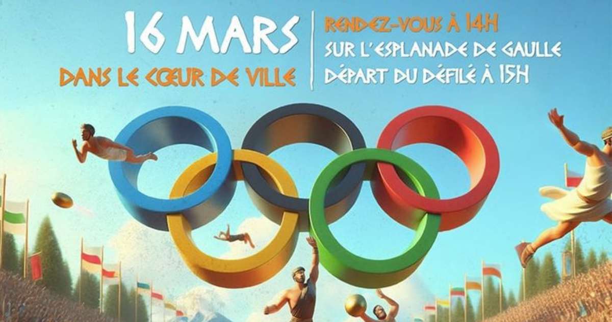  Hercule sauve les anneaux olympiques lors du Carnaval d'Aubagne