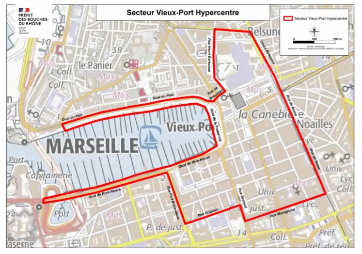 carte marseille masque obligatoire La Carte Des Zones Ou Le Port Du Masque Est Obligatoire A Marseille Marseille Frequence Sud Fr carte marseille masque obligatoire