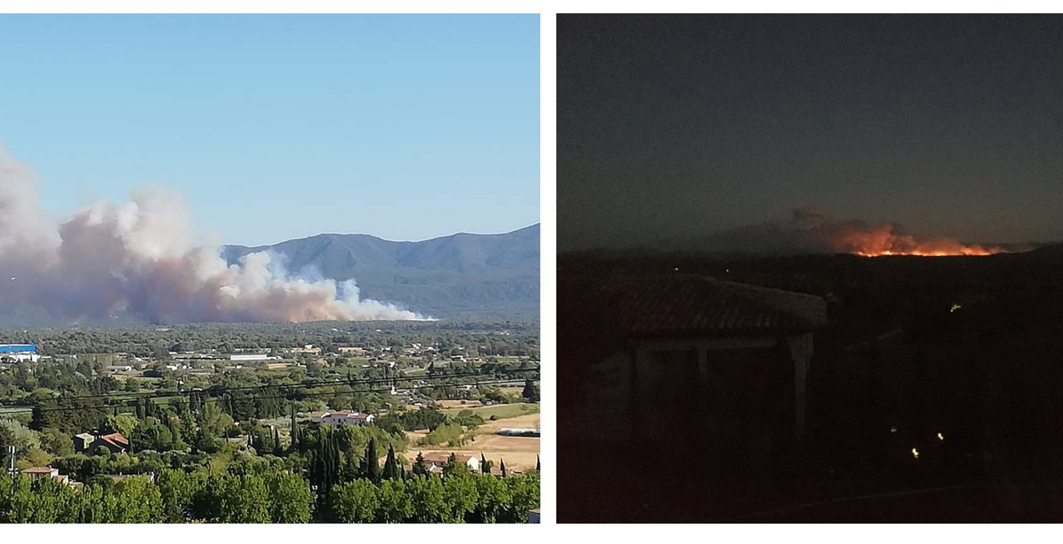 VIDEO. Les images impressionnantes d'un camion de pompiers pris au piège  par les flammes dans l'incendie de Martigues